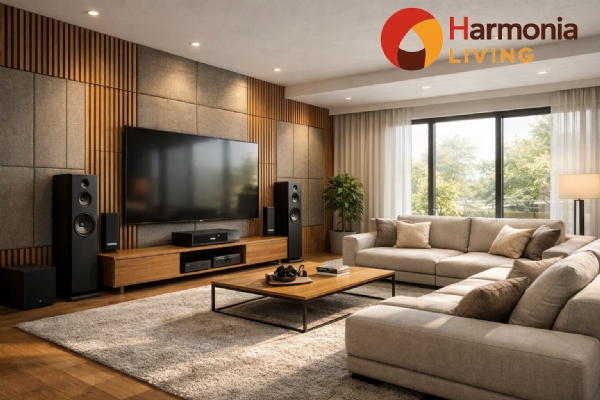 Thiết kế tiêu âm phòng khách: Không gian nghe nhạc chuẩn Harmonia Living